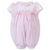 Sarah Louise Dani Girls Pale Pink Bubble Romper